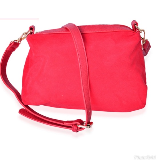 Red Faux Leather Set of 2 Handbag (12.2x6.4 in) - Picture 4 of 8